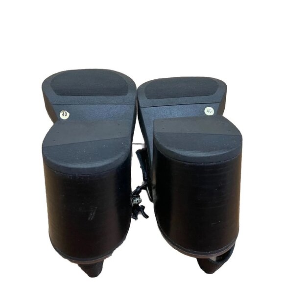 Henry Beguelin Platform Slingback Black Heels, IT 40 - Picture 7 of 8